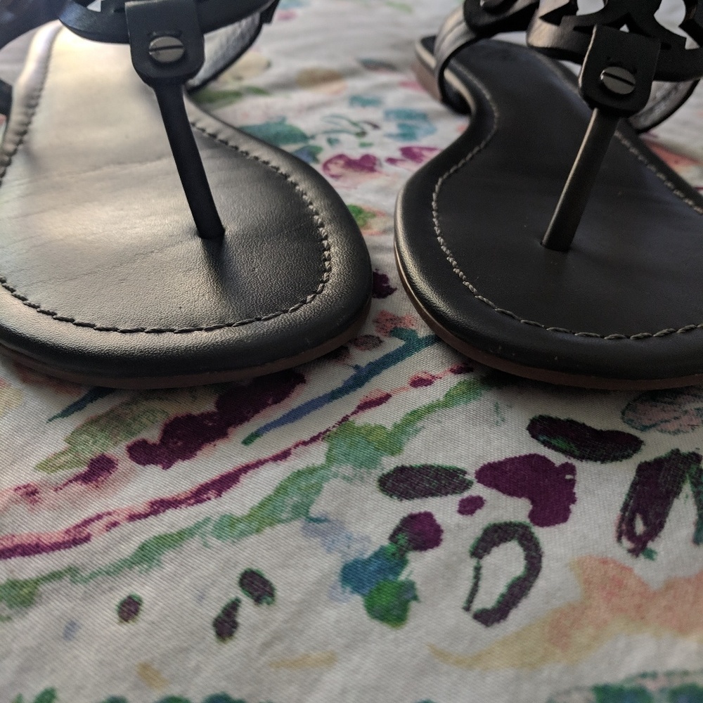Tory Burch Dark Grey Miller Sandals - Picture 5 of 5